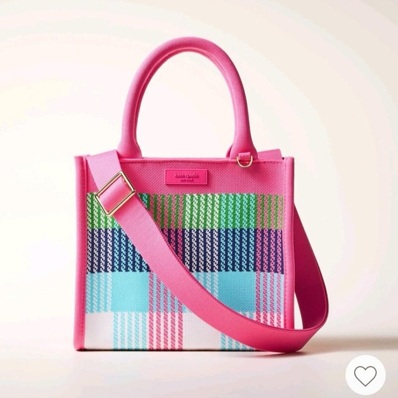 Kate Spade for Target! Limited Collection!! Pink and Multicolor Plaid Tote NWT! - Picture 1 of 7